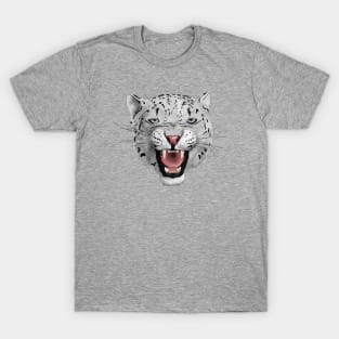 Snarling Snow Leopard T-Shirt